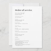 思い出の葬儀プログラム 永遠に心に Simple Funeral Program 招待状 (裏面)
