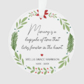 思い出の記憶の記念品 緑の写真 オーナメント (正面)