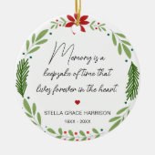 思い出の記憶は緑の記念写真 セラミックオーナメント (正面)