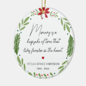 思い出の記憶は緑の記念写真 セラミックオーナメント (左)