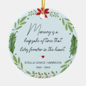 思い出の記憶は緑の記念写真 セラミックオーナメント (正面)