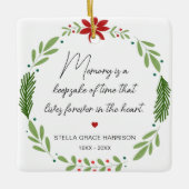 思い出の記憶は緑の記念写真 セラミックオーナメント (正面)