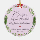 思い出の記憶は緑の記念写真 セラミックオーナメント (正面)