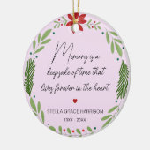 思い出の記憶は緑の記念写真 セラミックオーナメント (左)