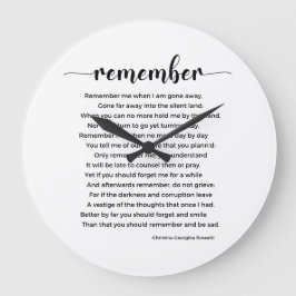 『思い出の詩』 ラージ壁時計