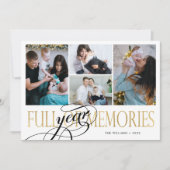 思い出の詰まった1年のフォトコラージュ 年間振り返り シーズンカード (正面)