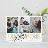 思い出の詰まった1年のフォトコラージュ 年間振り返り シーズンカード (スタンド正面)