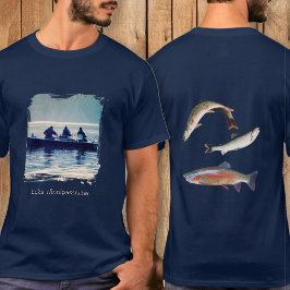 思い出の釣りスポットカスタムフォトTシャツ Tシャツ