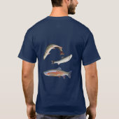 思い出の釣りスポットカスタムフォトTシャツ Tシャツ (裏面)