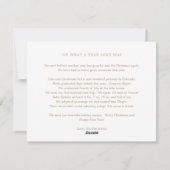 思い出の1年 ゴールドフォト モダン クリスマス (裏面)