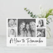 思い出の1年 | ミニマリスト写真グリッド シーズンカード (スタンド正面)