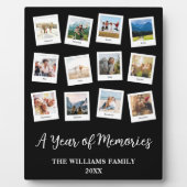 思い出の1年 家族の月別フォトコラージュ フォトプラーク (正面)