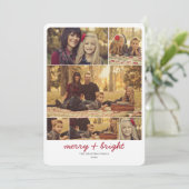 思い出の6枚の写真を使ったラウンドホリデーグリーティングカード シーズンカード (スタンド正面)