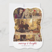 思い出の6枚の写真フレーム付きホリデーグリーティングカード シーズンカード (正面)