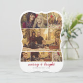 思い出の6枚の写真フレーム付きホリデーグリーティングカード シーズンカード (スタンド正面)