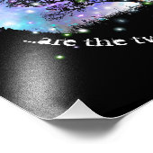 思い出はキラキラ光コズミックスカイブラックツリー フォトプリント            (角)