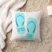 思い出はビーチサンダル、夏のデザイン クッション (ブランケット)