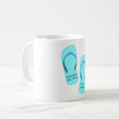 思い出はビーチサンダル、夏のデザイン コーヒーマグカップ (正面左)