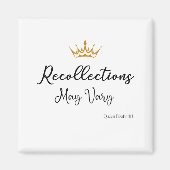 思い出は可変引用文クイーンE金ゴールドクラウン マグネット (正面)