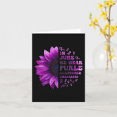 思い出は大切 アルツハイマー病 紫 アルツハイマー病 認知症 カード (黄色い花)