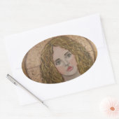 思い出は意味を失う 楕円形シール (封筒)