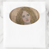 思い出は意味を失う 楕円形シール (バッグ)