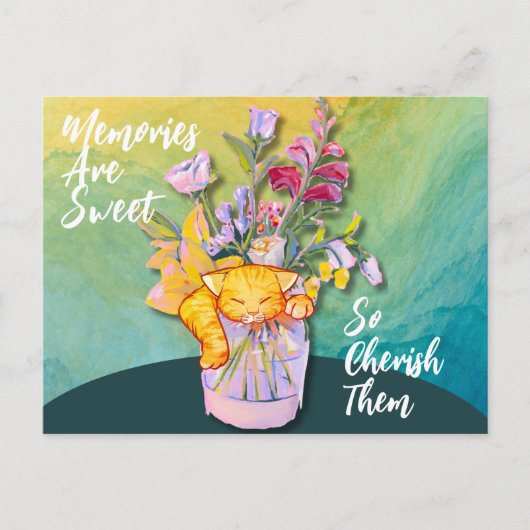 思い出は甘いので大切にしよう ポストカード (正面)