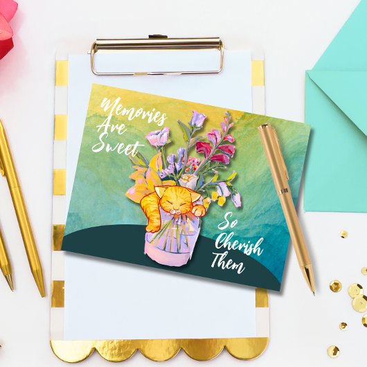 思い出は甘いので大切にする ポストカード