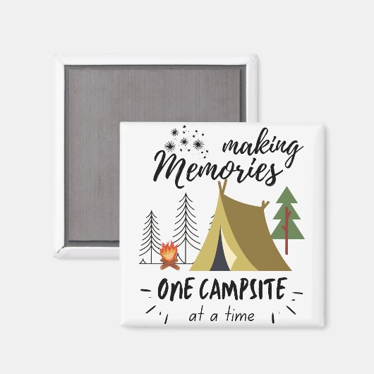 思い出をつくるキャンプ場 – 一度に1つのキャンプ場 マグネット (正面/裏面)