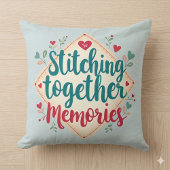 思い出をつづる刺繍アート クッション