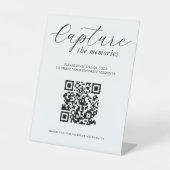 思い出をキャプチャ ウェディングフォトQRコード 台座サイン (正面)