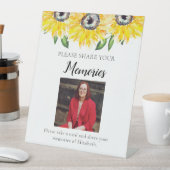 思い出をシェア 葬儀 フォト ヒマワリ 台座サイン (インサイチュ)