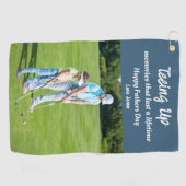 思い出をティーアップする父の日フォトギフト ゴルフタオル (横)