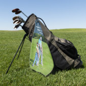 思い出をティーアップする父の日フォトギフト ゴルフタオル (グリーン)