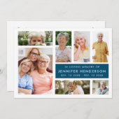 思い出をモダン愛する写真のコラージュ葬 プログラム (正面/裏面)