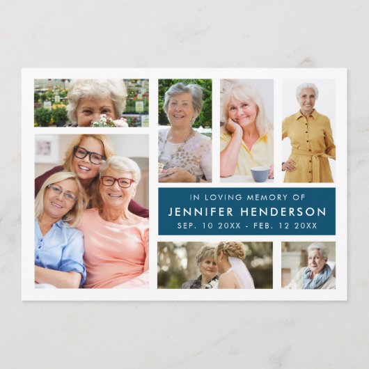 思い出をモダン愛する写真のコラージュ葬 プログラム (正面)