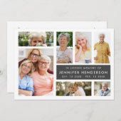 思い出をモダン愛する写真のコラージュ葬 プログラム (正面/裏面)