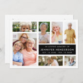 思い出をモダン愛する写真のコラージュ葬 プログラム (正面/裏面)