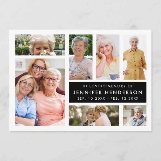 思い出をモダン愛する写真のコラージュ葬 プログラム (正面)