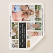 思い出をモダン愛する写真のコラージュ シェルパブランケット (正面)