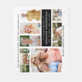 思い出をモダン愛する写真のコラージュ フリースブランケット (正面)