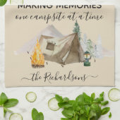 思い出を一度にキャンプ場に作る キッチンタオル (折り畳み)