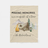 思い出を一度にキャンプ場に作る フリースブランケット (正面)