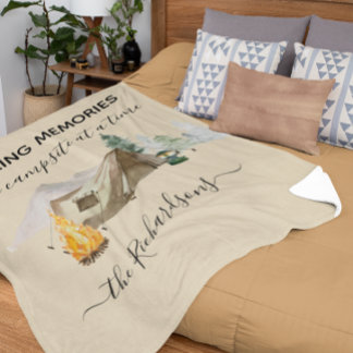 思い出を一度にキャンプ場に作る フリースブランケット