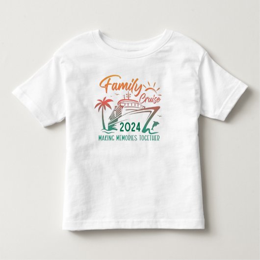 思い出を一緒にするファミリークルーズ2024 トドラーTシャツ (正面)