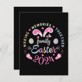 思い出を一緒に作るイースターファミリー2024 出欠カード (正面/裏面)