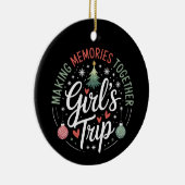 思い出を一緒に作るクリスマスガールズトリップクリスマス セラミックオーナメント (右)