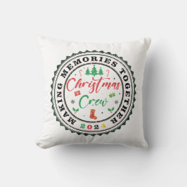思い出を一緒に作る家族のクリスマスクルー2024 クッション
