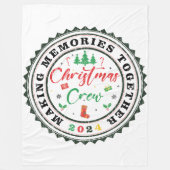 思い出を一緒に作る家族のクリスマスクルー2024 フリースブランケット (正面)