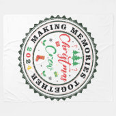 思い出を一緒に作る家族のクリスマスクルー2024 フリースブランケット (正面(横))